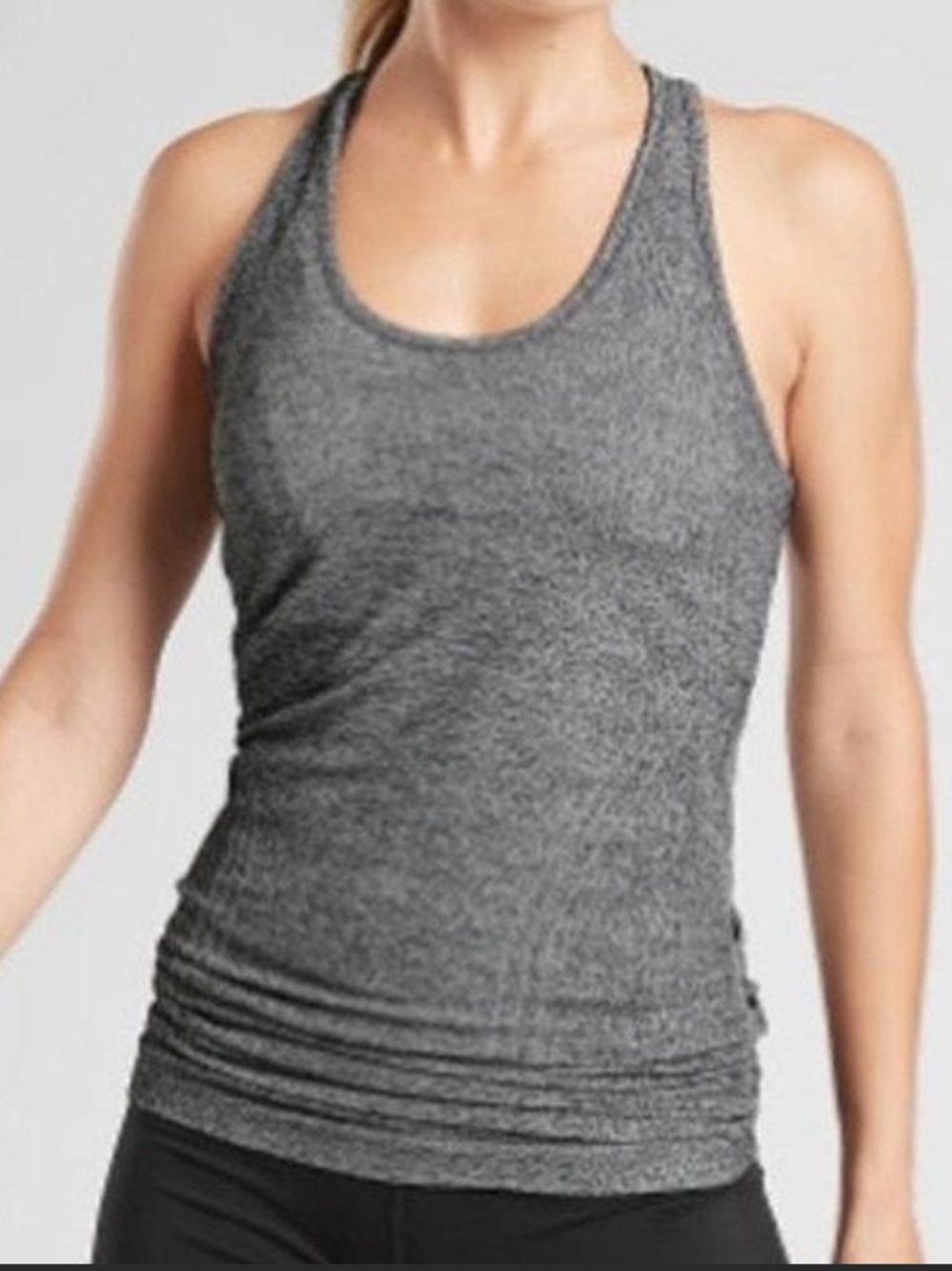 Athleta gray ruched racerback active tank top athletic size XS